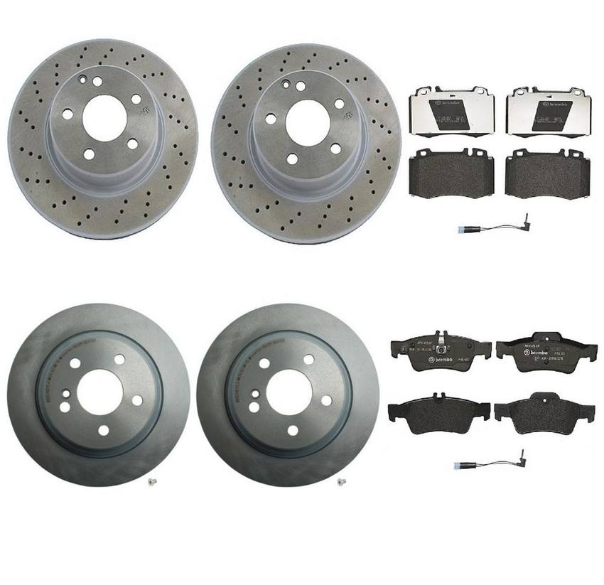 Brembo Brake Pads and Rotors Kit - Front and Rear (312mm/300mm) (Low-Met)